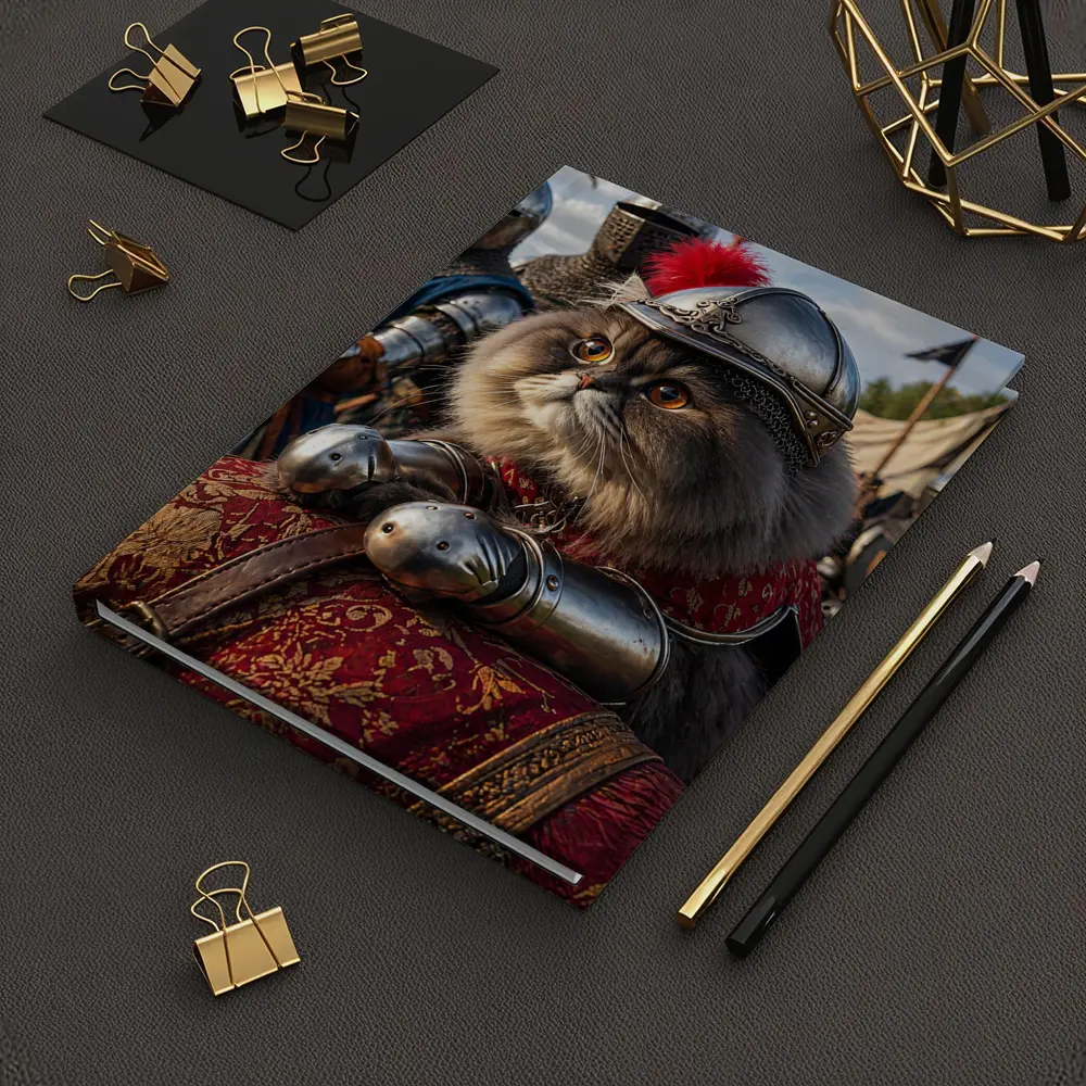 Persian Cat Knight Armor Medieval Tournament – Notebooks