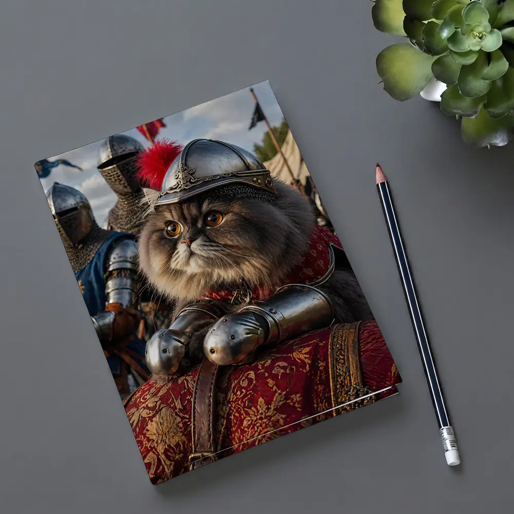 Persian Cat Knight Armor Medieval Tournament – Notebooks