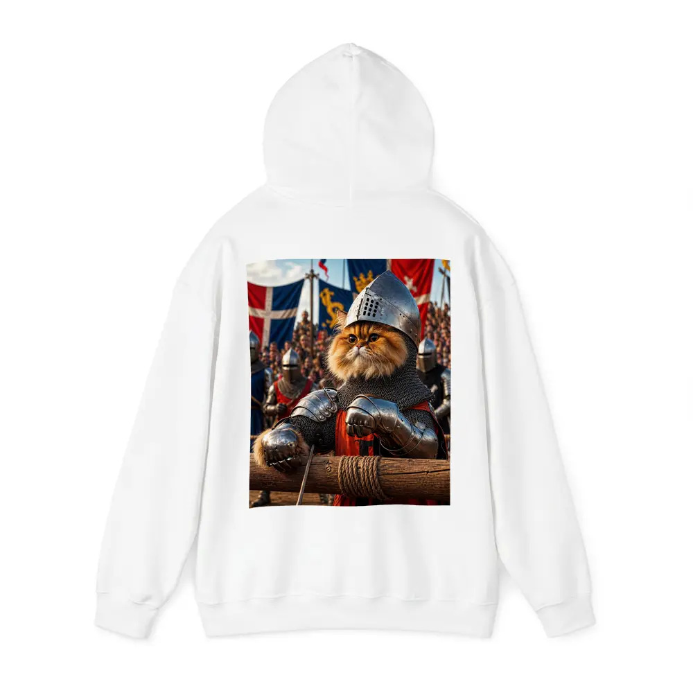 Persian Cat Knight Medieval Tournament Battle Scene – Hoodies