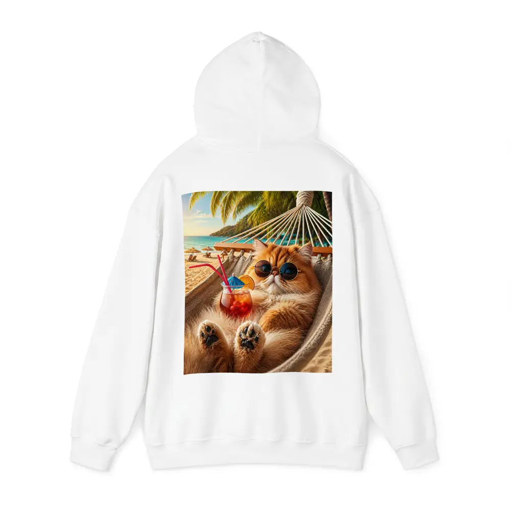 Persian Cat Relaxing Beach Hammock Cocktail – Hoodies