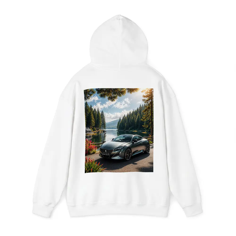 Peugeot Sport Coupe Parked By Forest Lake – Hoodies