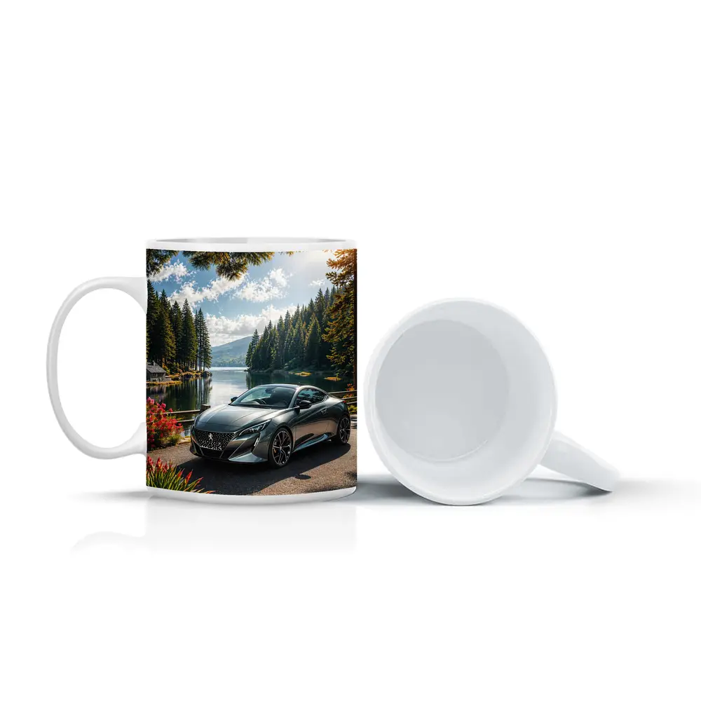 Peugeot Sport Coupe Parked By Forest Lake – Mugs