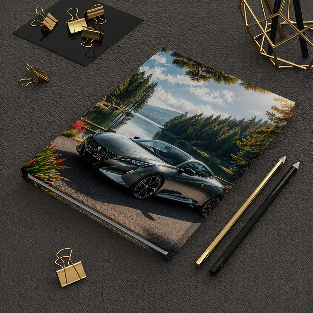 Peugeot Sport Coupe Parked By Forest Lake – Notebooks