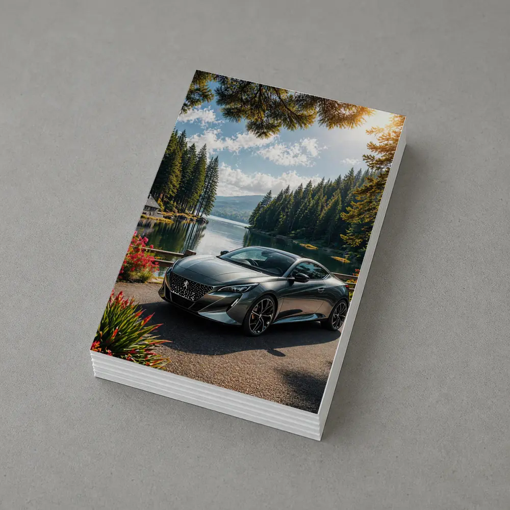 Peugeot Sport Coupe Parked By Forest Lake – Postcards