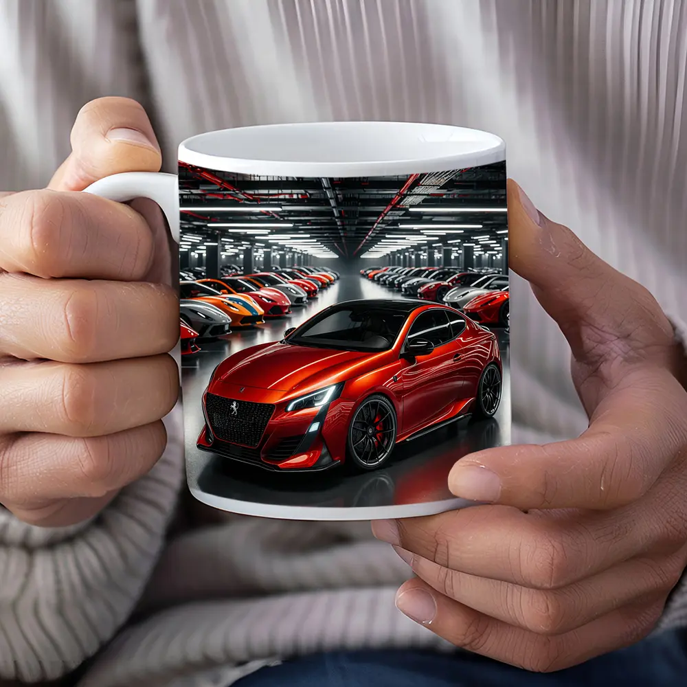 Peugeot Sport Red Car Indoor Parking Garage – Mugs
