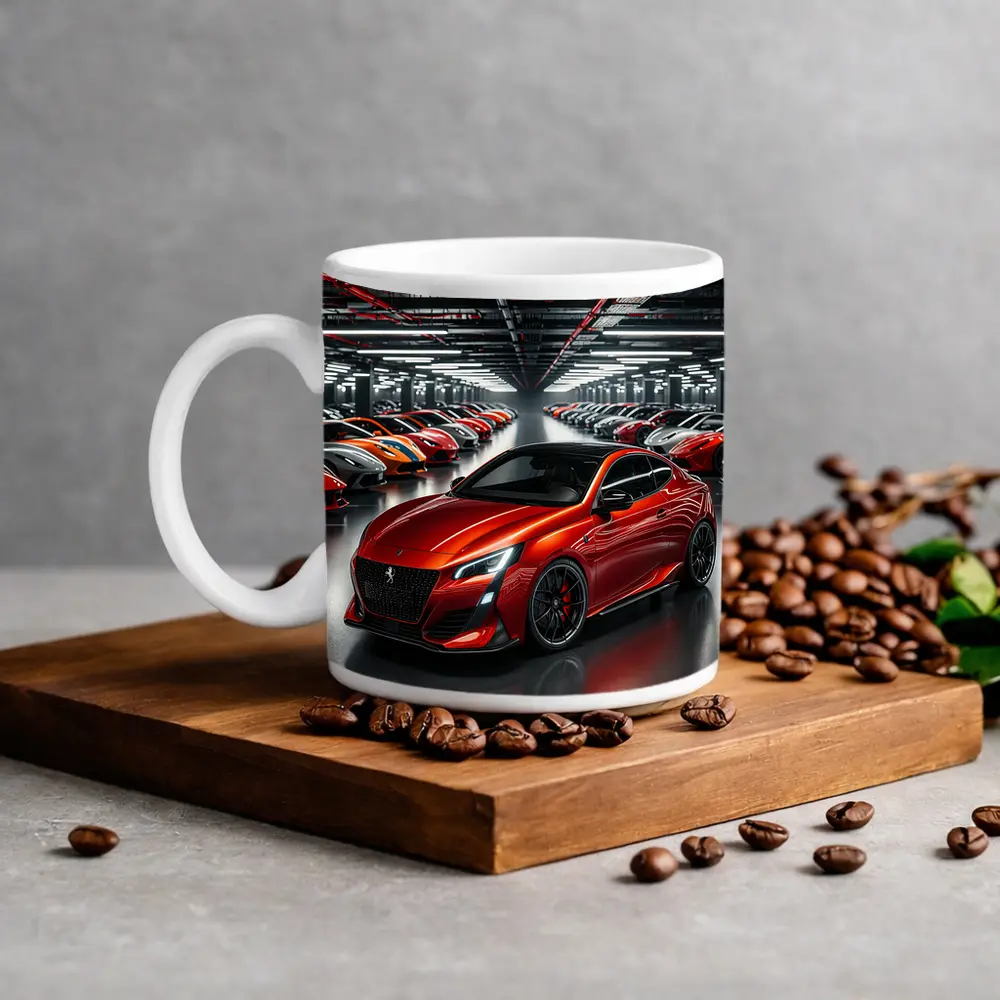 Peugeot Sport Red Car Indoor Parking Garage – Mugs