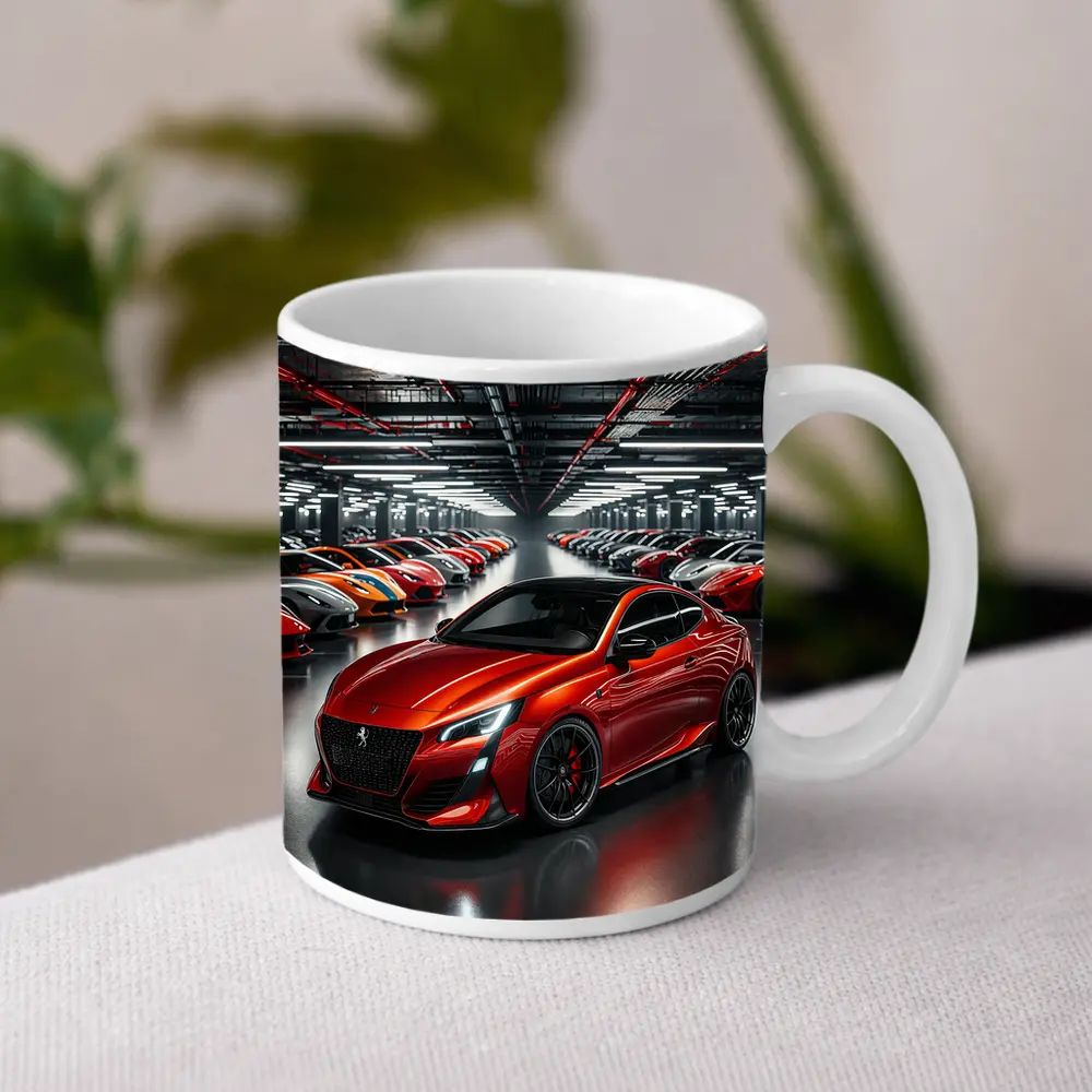 Peugeot Sport Red Car Indoor Parking Garage – Mugs