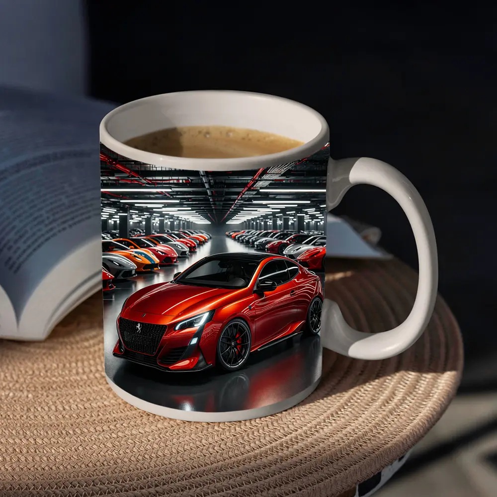 Peugeot Sport Red Car Indoor Parking Garage – Mugs