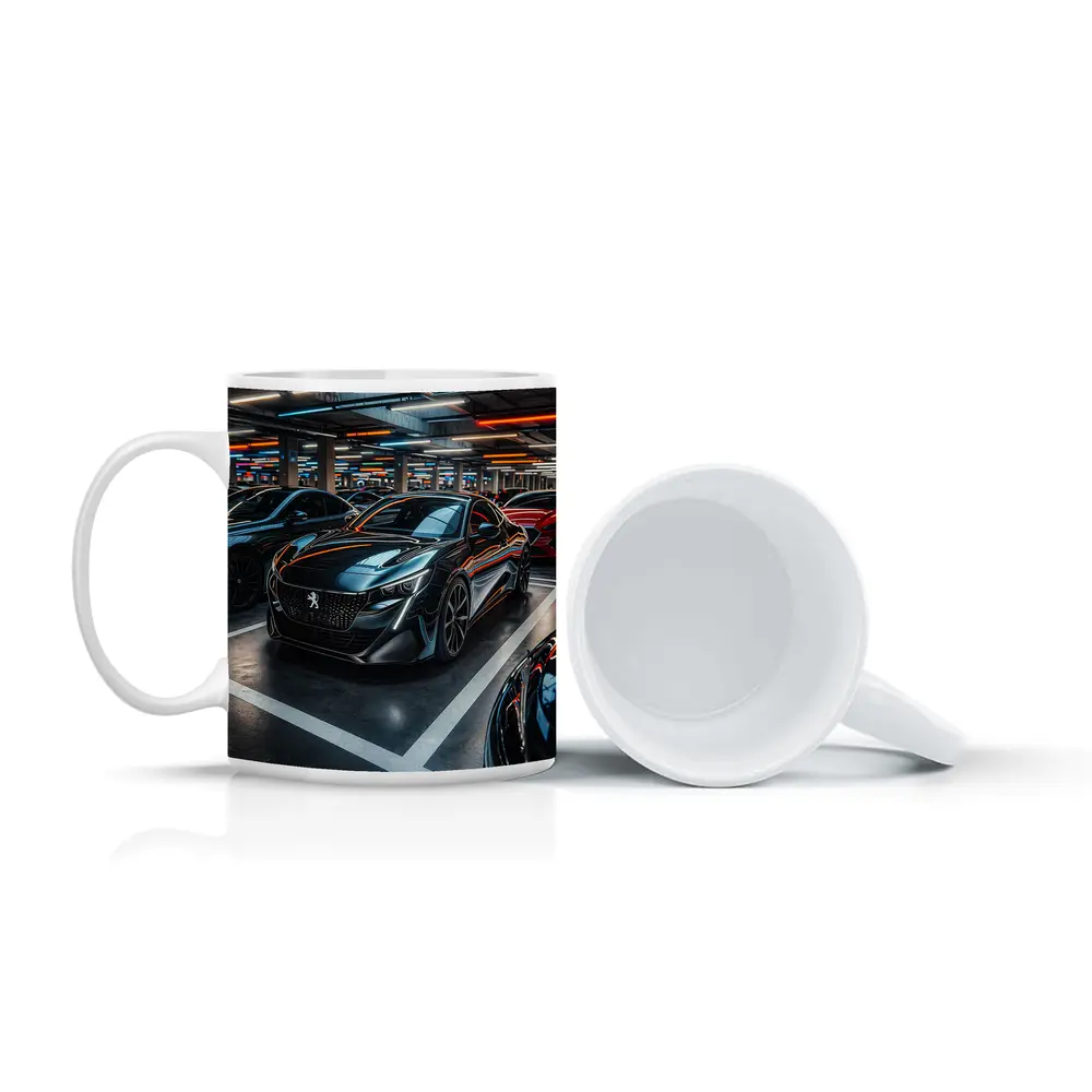 Peugeot Sport Black Car Underground Parking – Mugs