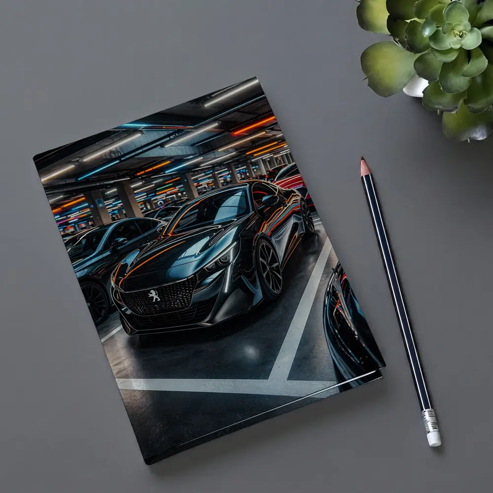 Peugeot Sport Black Car Underground Parking – Notebooks