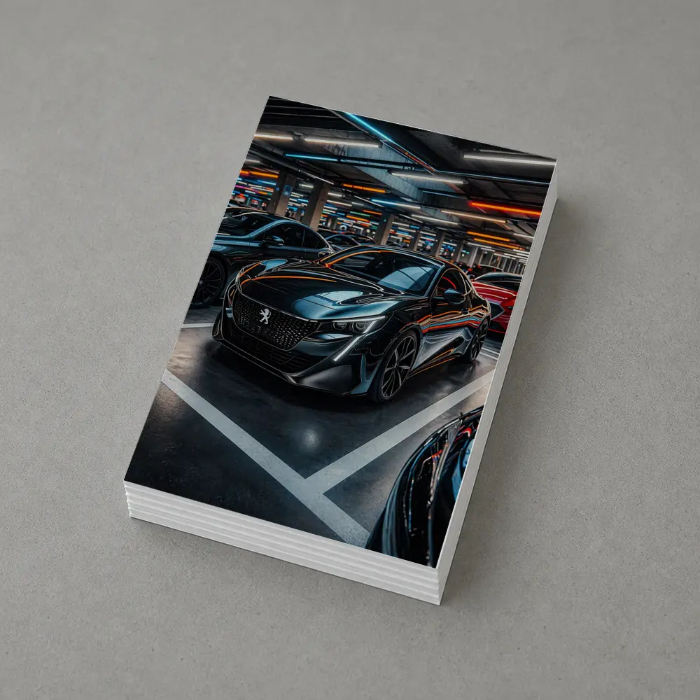 Peugeot Sport Black Car Underground Parking – Postcards