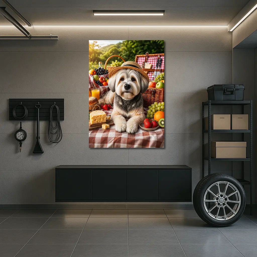 Havanese Dog Picnic Straw Hat Fruits – Wall Art