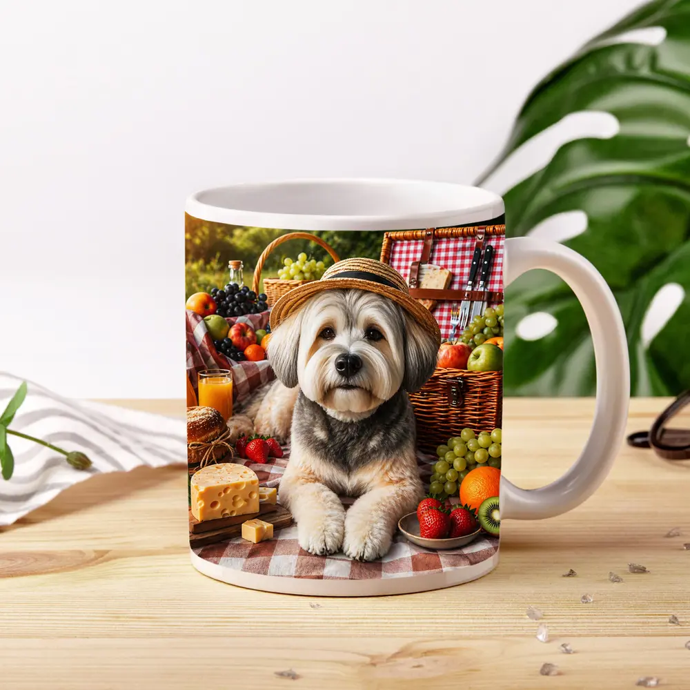 Havanese Dog Picnic Straw Hat Fruits – Mugs