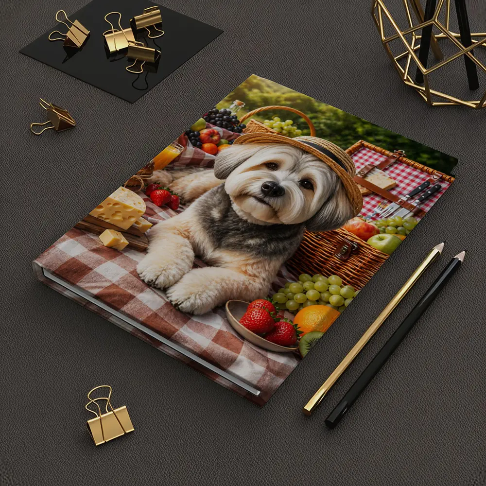 Havanese Dog Picnic Straw Hat Fruits – Notebooks