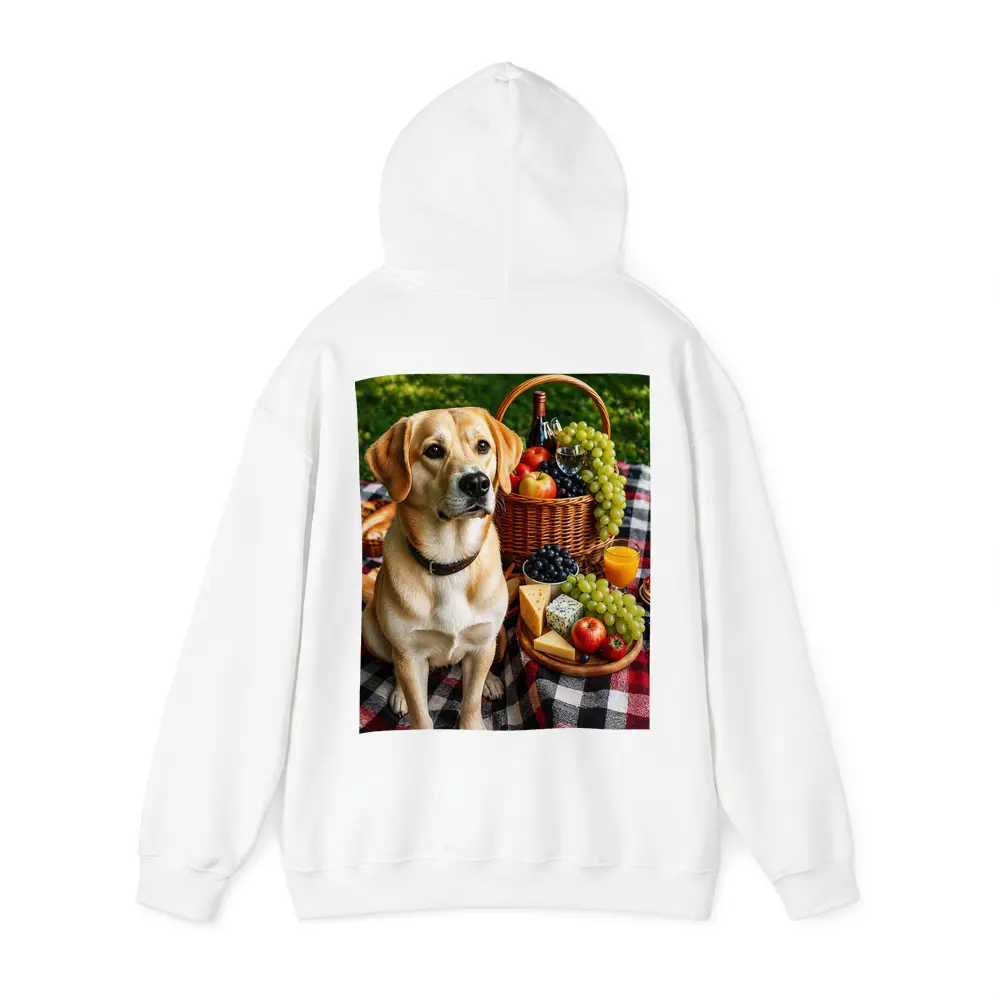 Labrador Retriever Picnic Plaid Blanket Cheese Fruit – Hoodies
