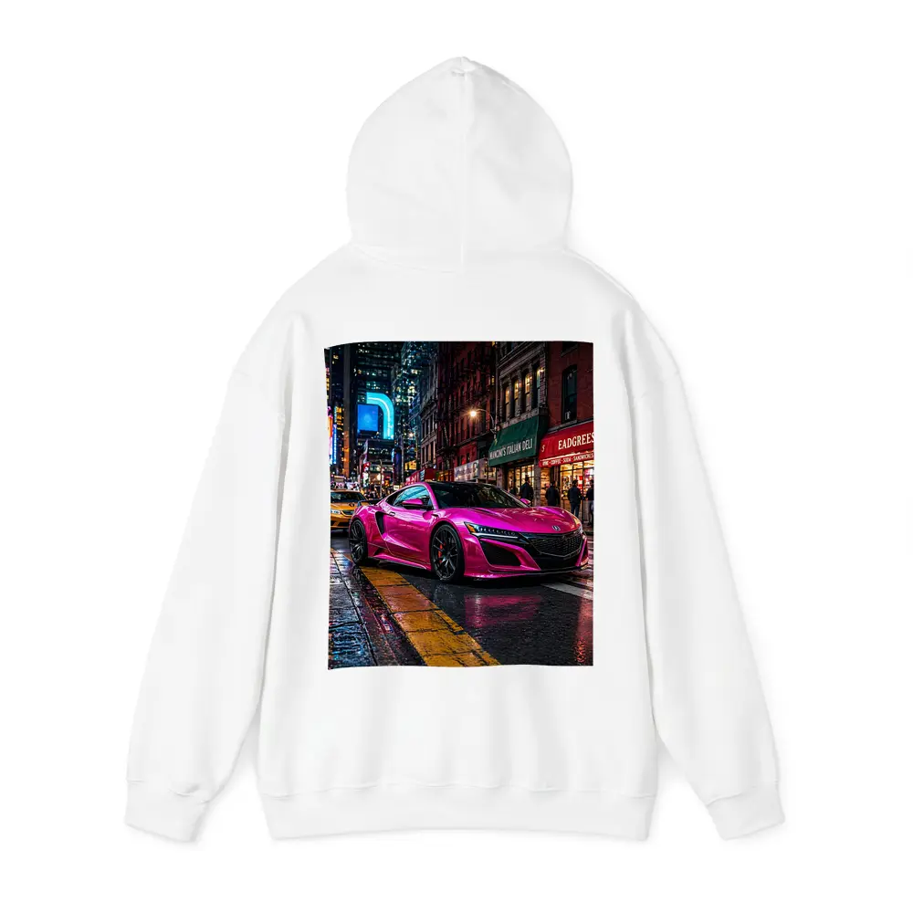 Pink Acura NSX Night City Street – Hoodies