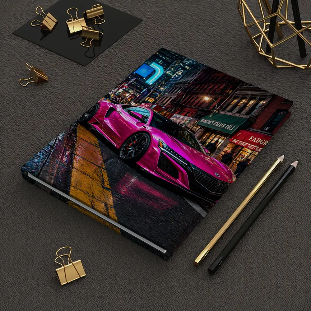 Pink Acura NSX Night City Street – Notebooks