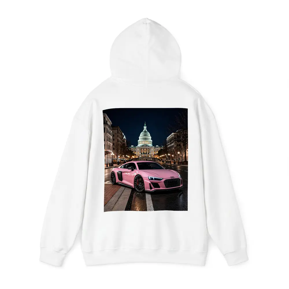 Pink Audi R8 Washington DC Night – Hoodies