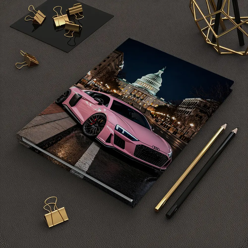 Pink Audi R8 Washington DC Night – Notebooks