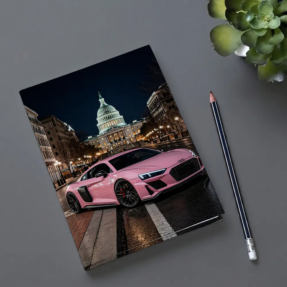 Pink Audi R8 Washington DC Night – Notebooks
