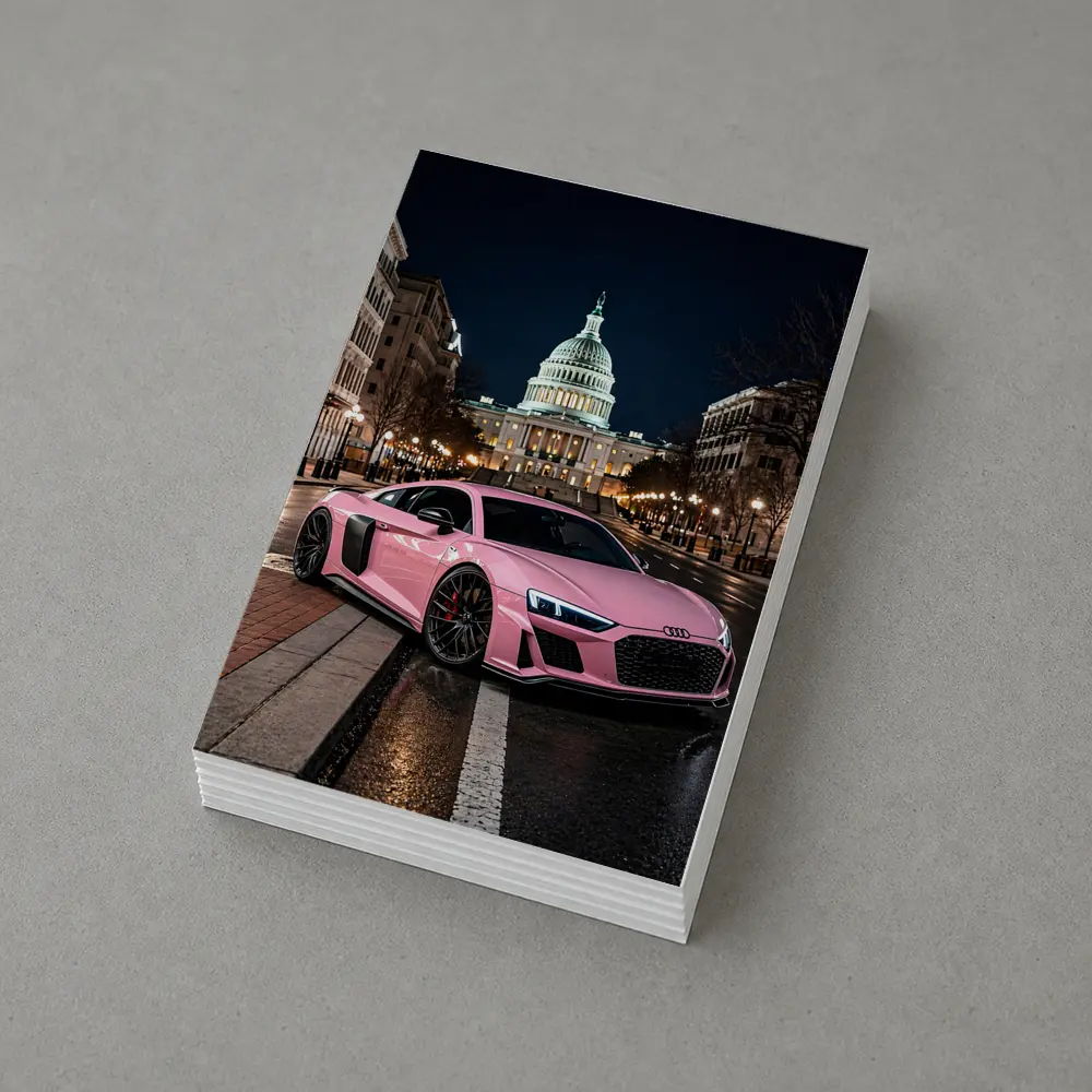 Pink Audi R8 Washington DC Night – Postcards