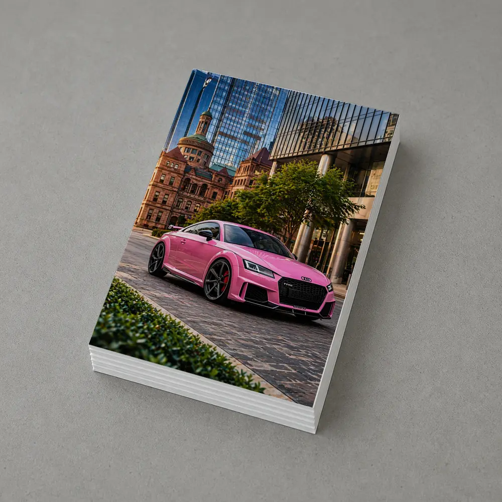 Pink Audi TT RS Urban City Setting – Postcards