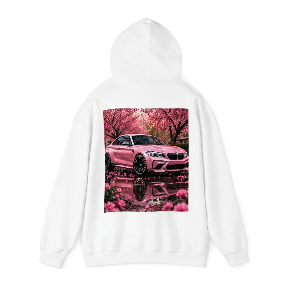 Pink BMW M2 Under Cherry Blossom Trees – Hoodies