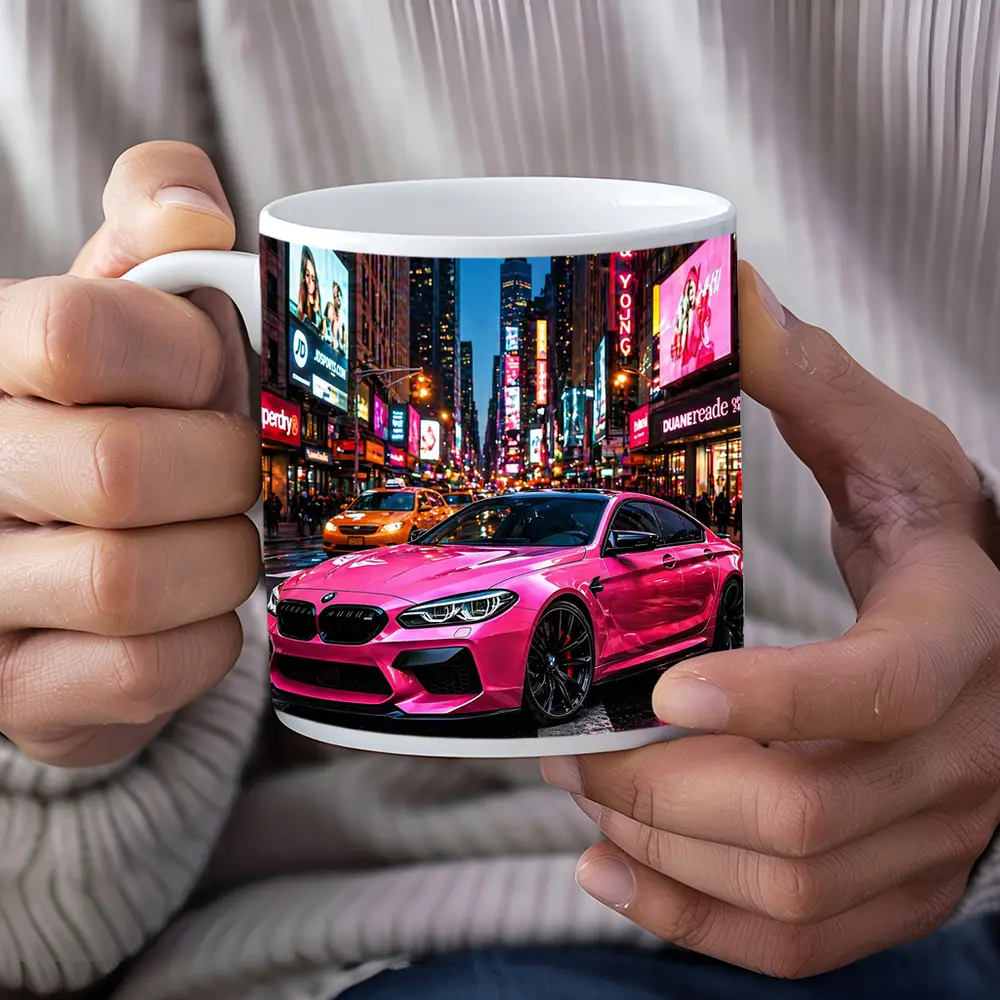 Pink BMW M6 Gran Coupe New York City – Mugs