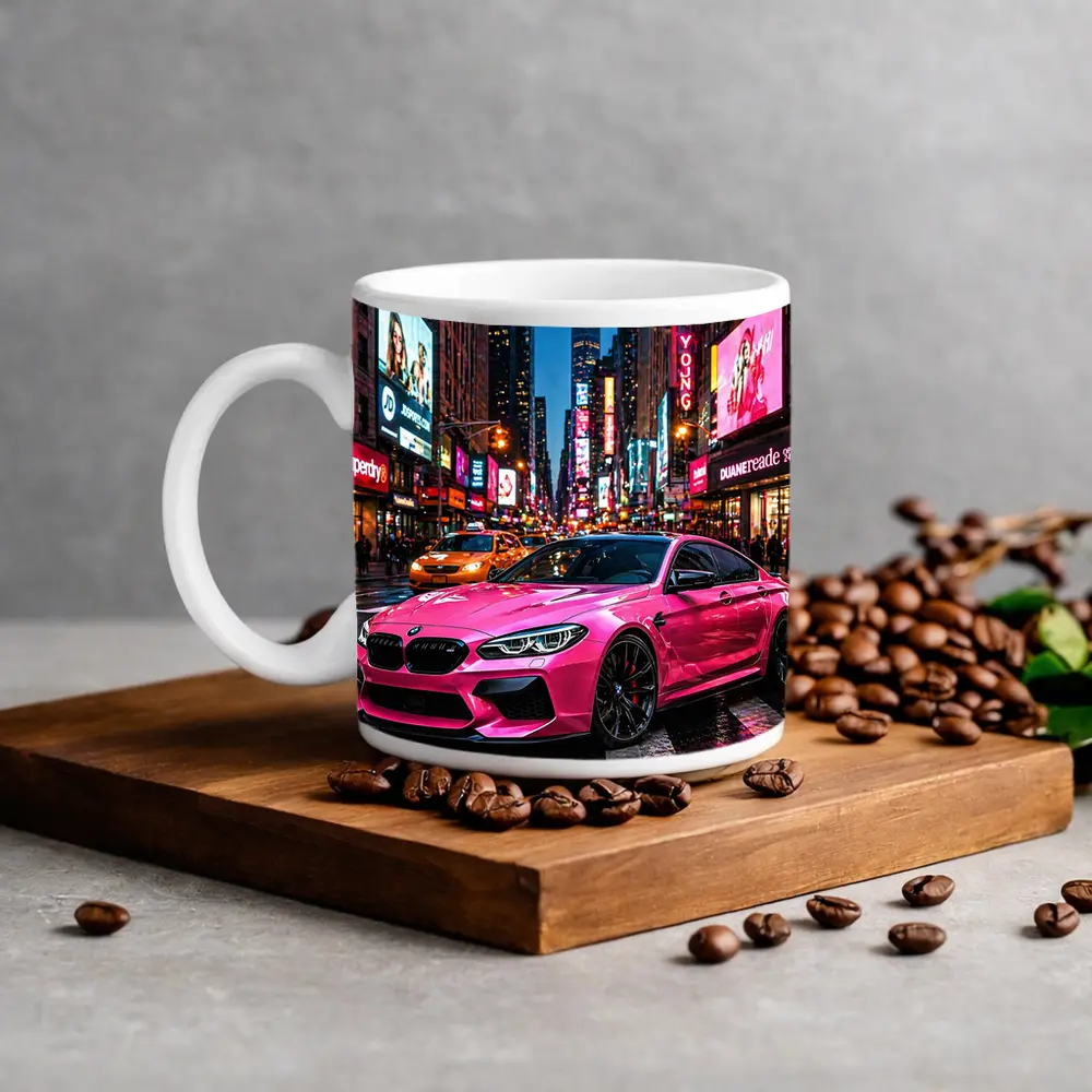 Pink BMW M6 Gran Coupe New York City – Mugs