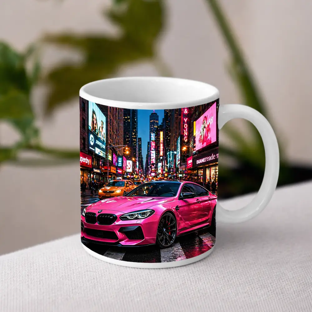 Pink BMW M6 Gran Coupe New York City – Mugs