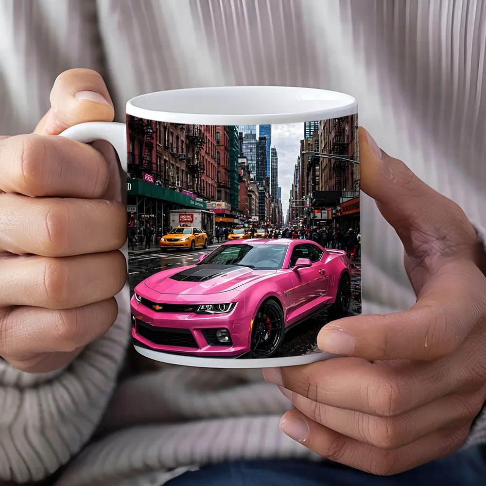 Pink Chevrolet Camaro SS New York City Streets – Mugs