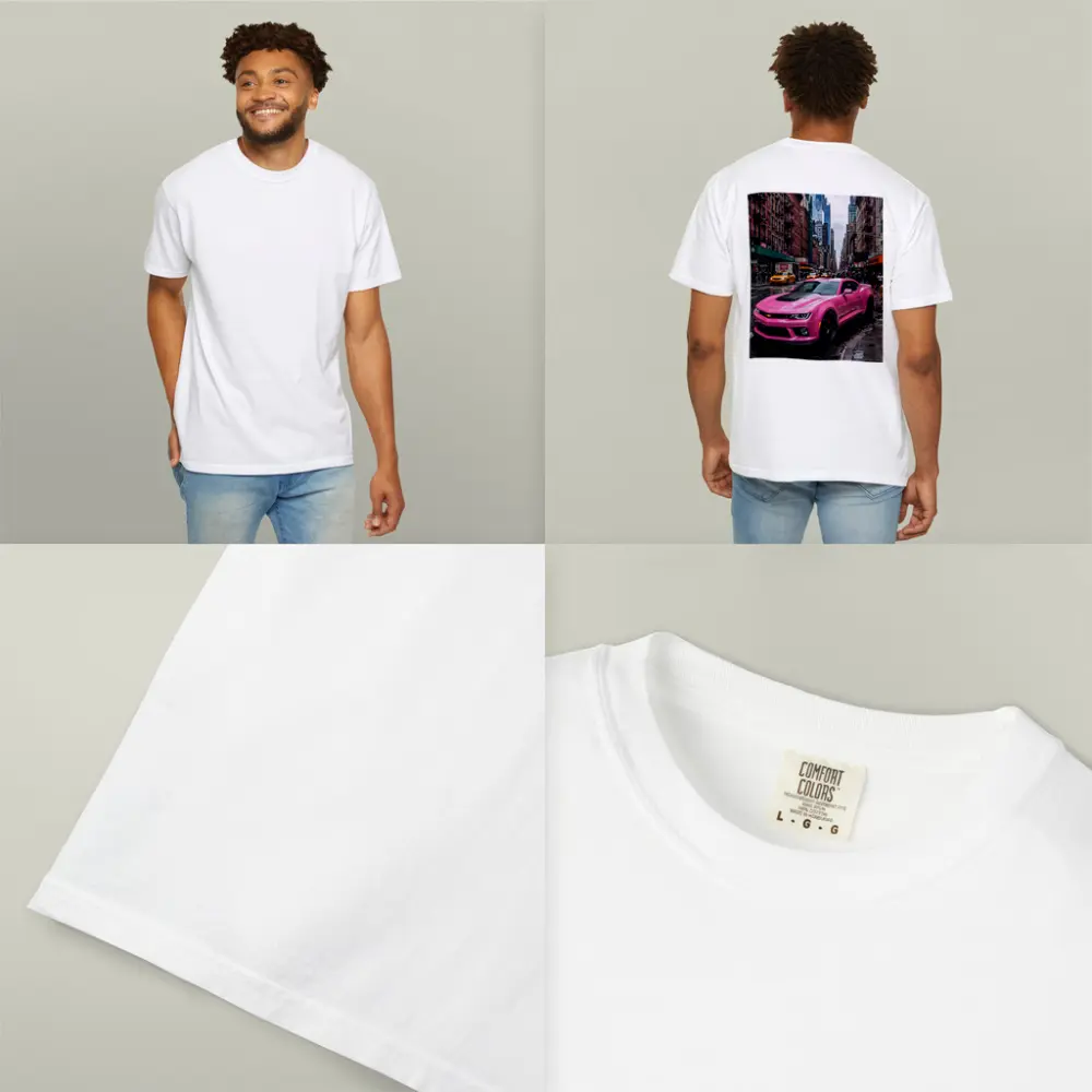 Pink Chevrolet Camaro SS New York City Streets – T-Shirts