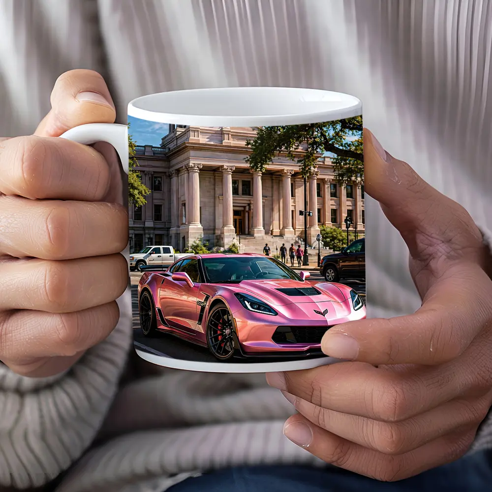Pink Chevrolet Corvette Z06 Austin Capitol – Mugs