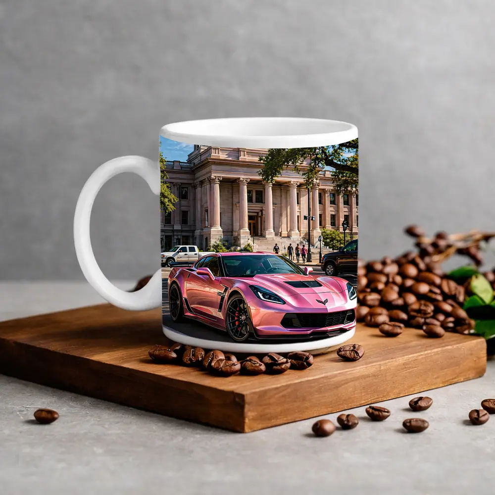 Pink Chevrolet Corvette Z06 Austin Capitol – Mugs