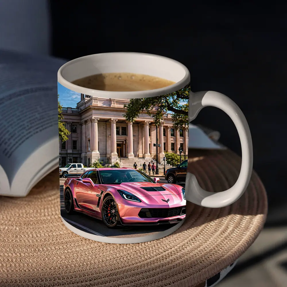 Pink Chevrolet Corvette Z06 Austin Capitol – Mugs