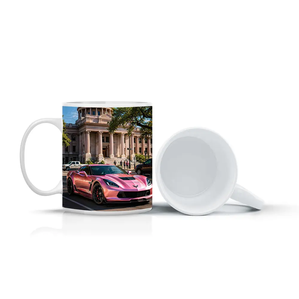 Pink Chevrolet Corvette Z06 Austin Capitol – Mugs