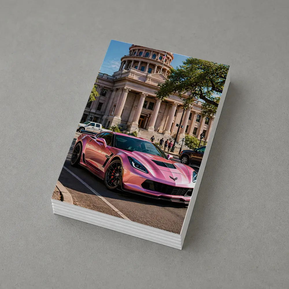 Pink Chevrolet Corvette Z06 Austin Capitol – Postcards