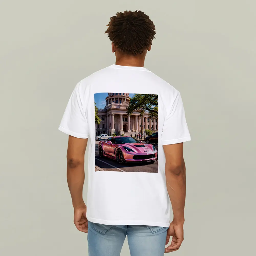 Pink Chevrolet Corvette Z06 Austin Capitol – T-Shirts