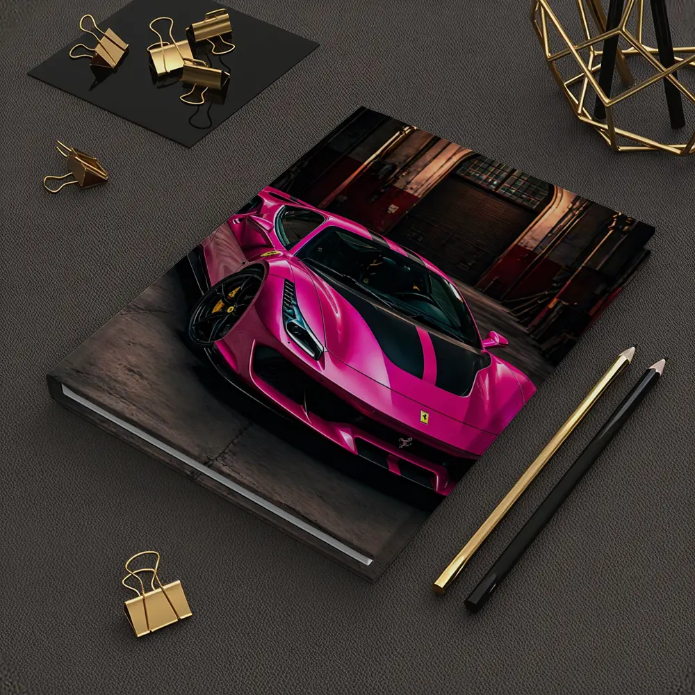 Pink Ferrari 488 GTB Industrial Garage – Notebooks