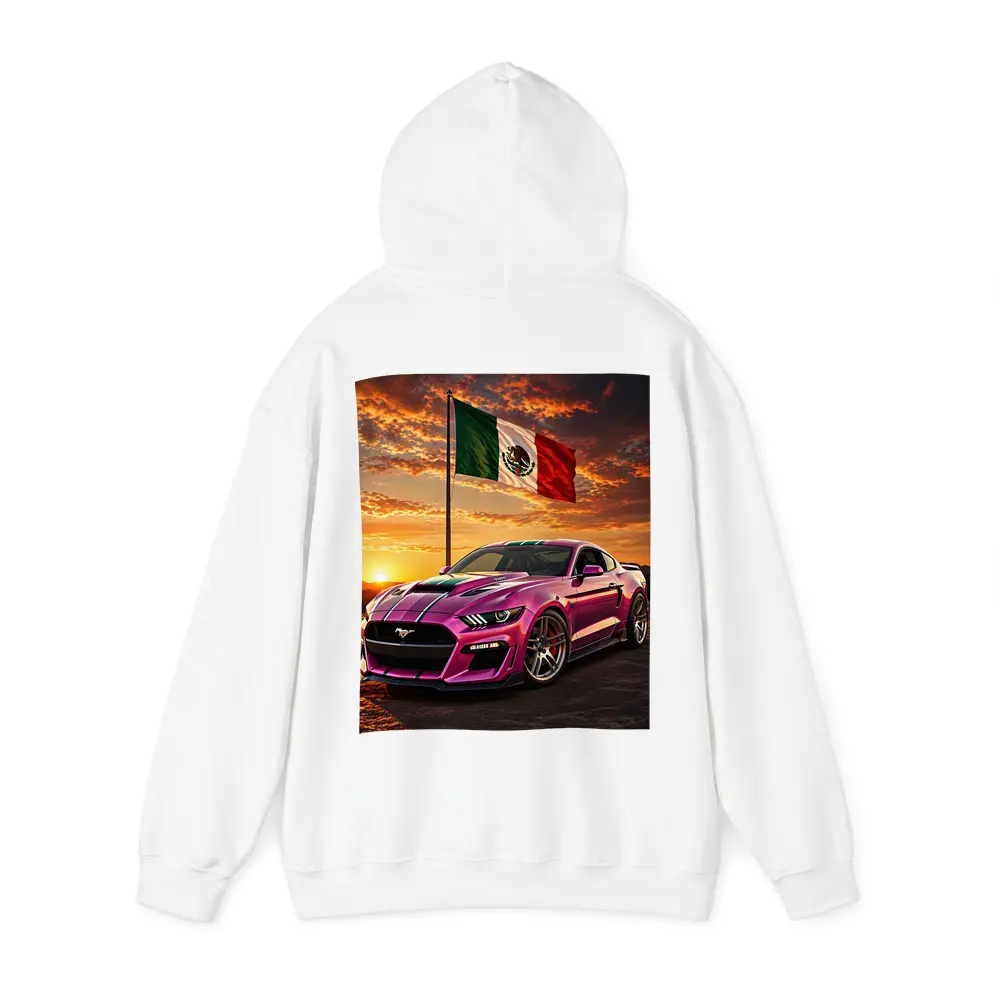 Ford Mustang GT Mexico Flag Sunset – Hoodies