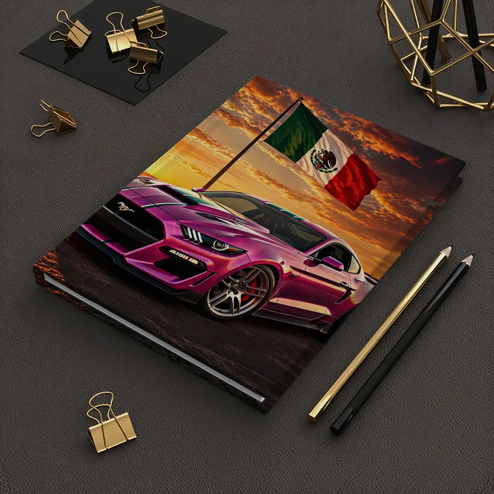 Ford Mustang GT Mexico Flag Sunset – Notebooks