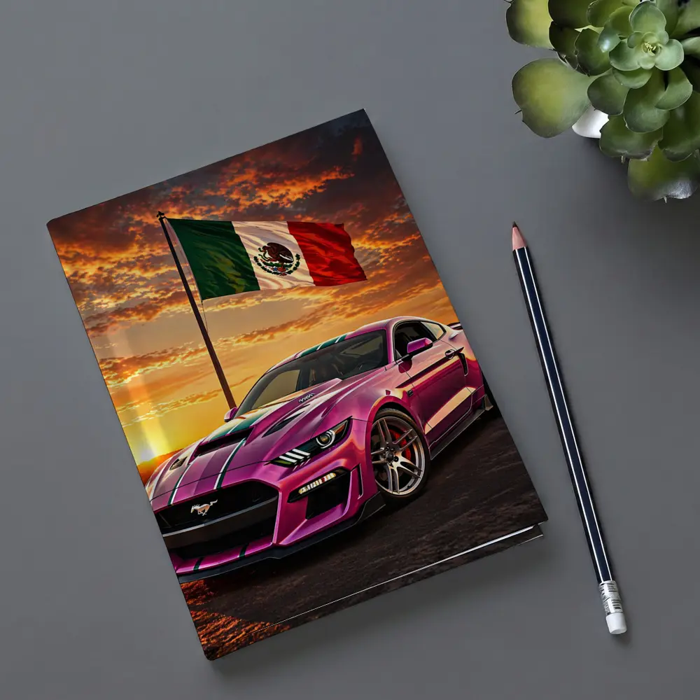 Ford Mustang GT Mexico Flag Sunset – Notebooks