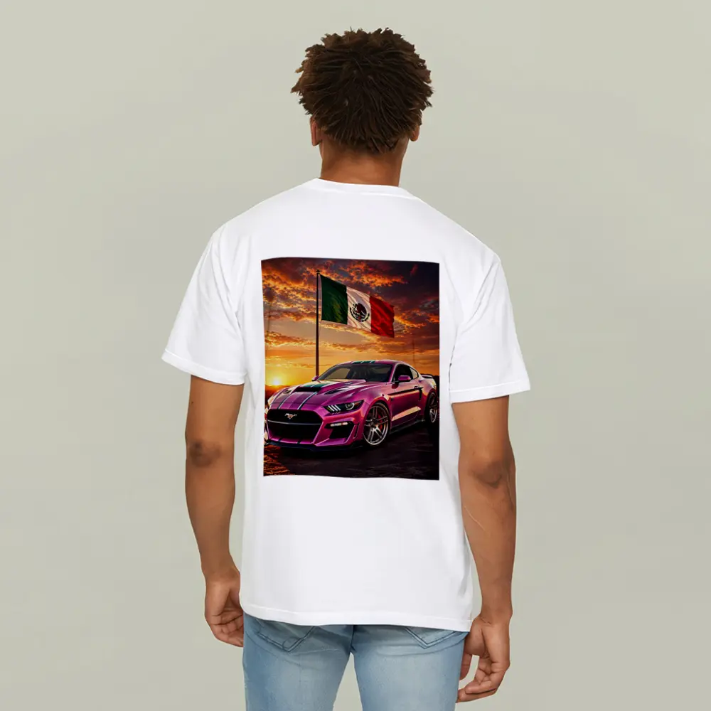 Ford Mustang GT Mexico Flag Sunset – T-Shirts