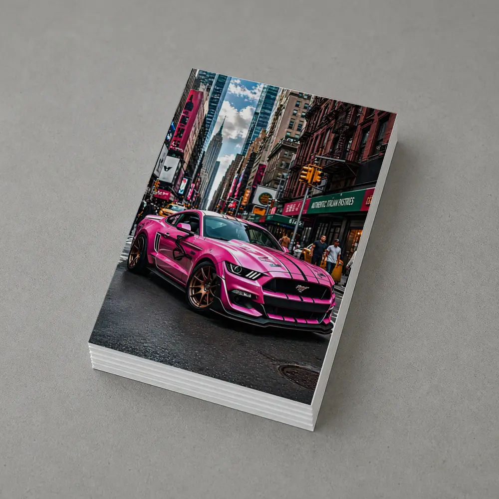 Pink Ford Mustang Mach One New York City – Postcards