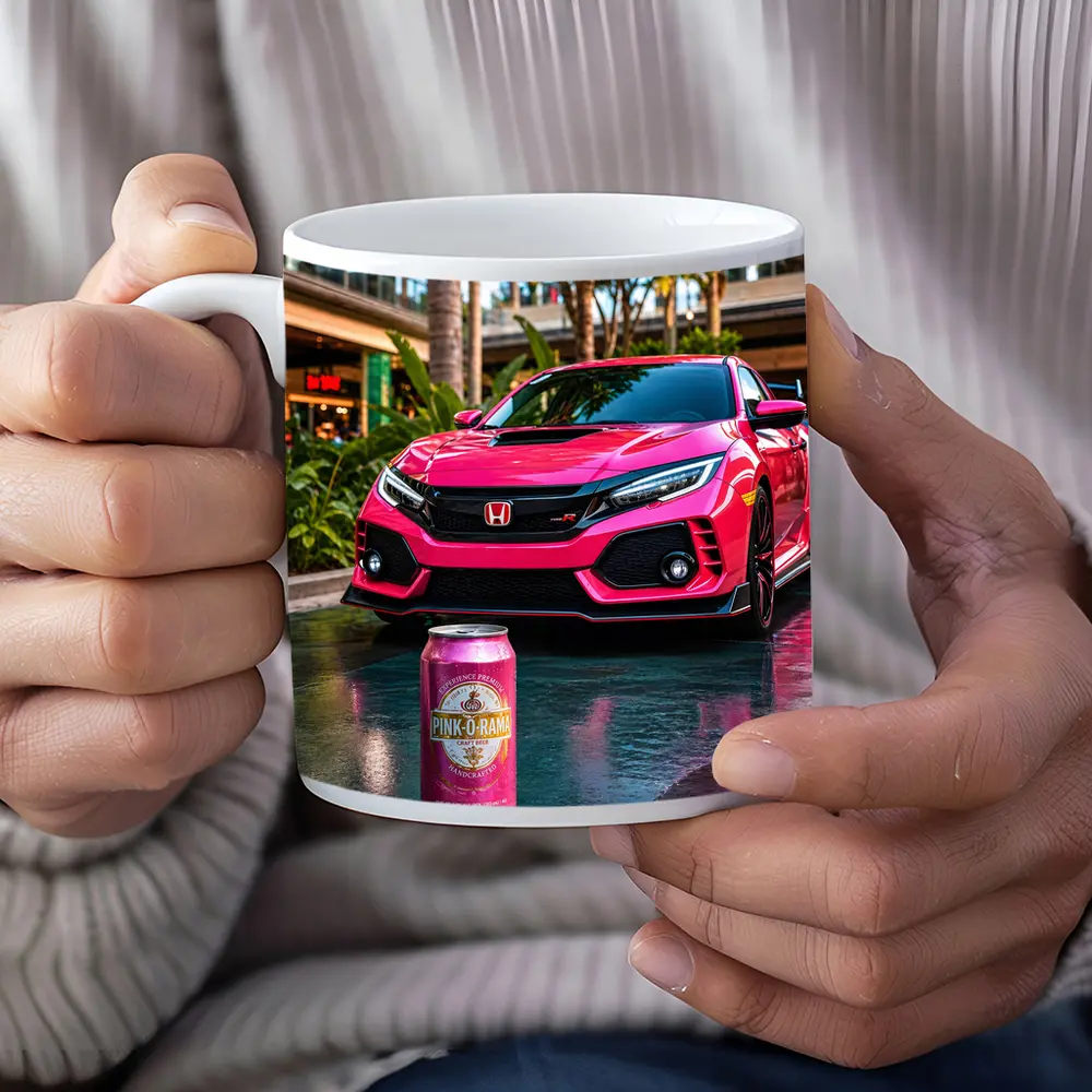 Honda Civic Type R Pink Tropical Mall Setting – Mugs