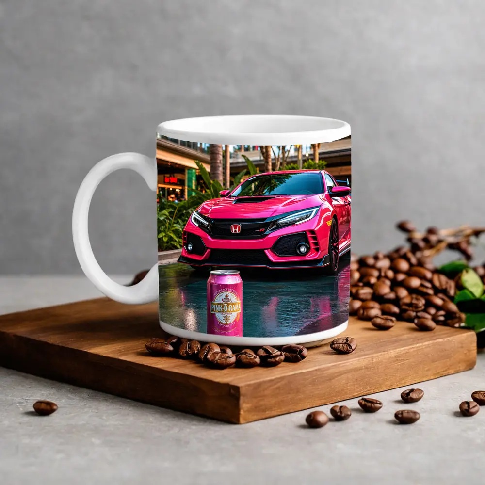 Honda Civic Type R Pink Tropical Mall Setting – Mugs