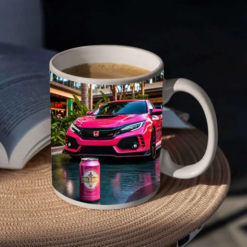 Honda Civic Type R Pink Tropical Mall Setting – Mugs
