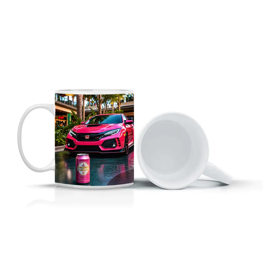 Honda Civic Type R Pink Tropical Mall Setting – Mugs