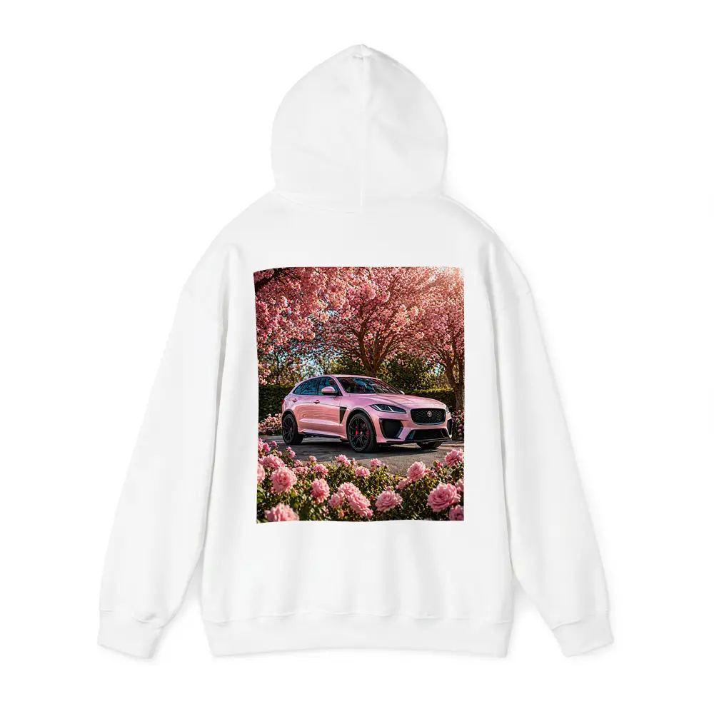 Pink Jaguar F-Pace SVR Among Pink Roses – Hoodies