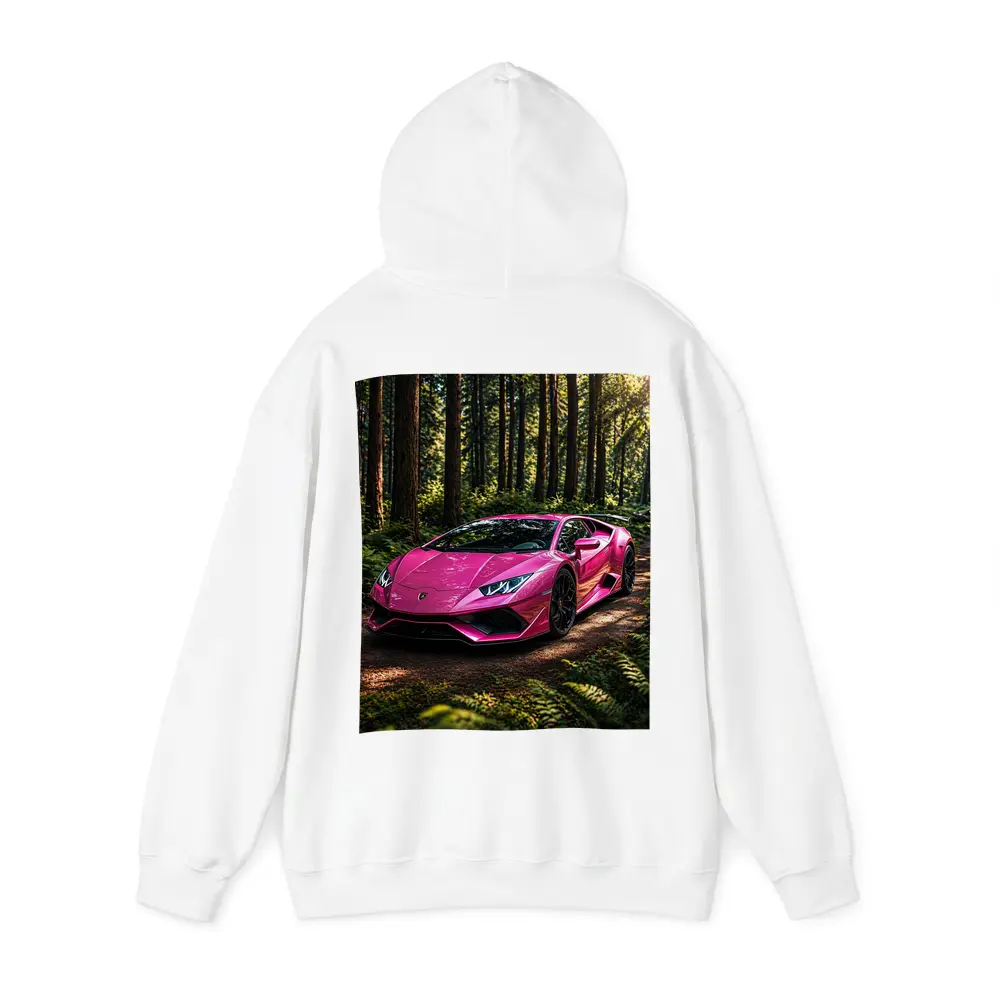 Pink Lamborghini Huracan Forest Dirt Road – Hoodies